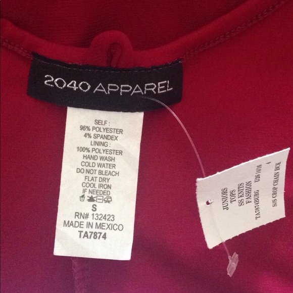 Maroon Crop Top - Picture 4 of 5